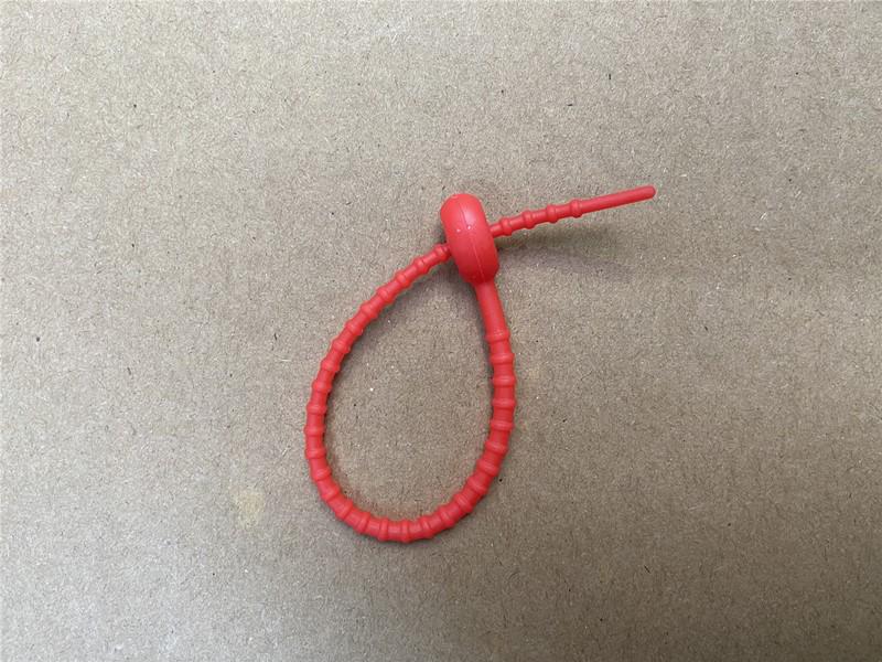 180mm farbenfrohe Silikon-Kaulquappen-Kabelbinder zur DIY-Dekoration von Handtaschen & Kleidung