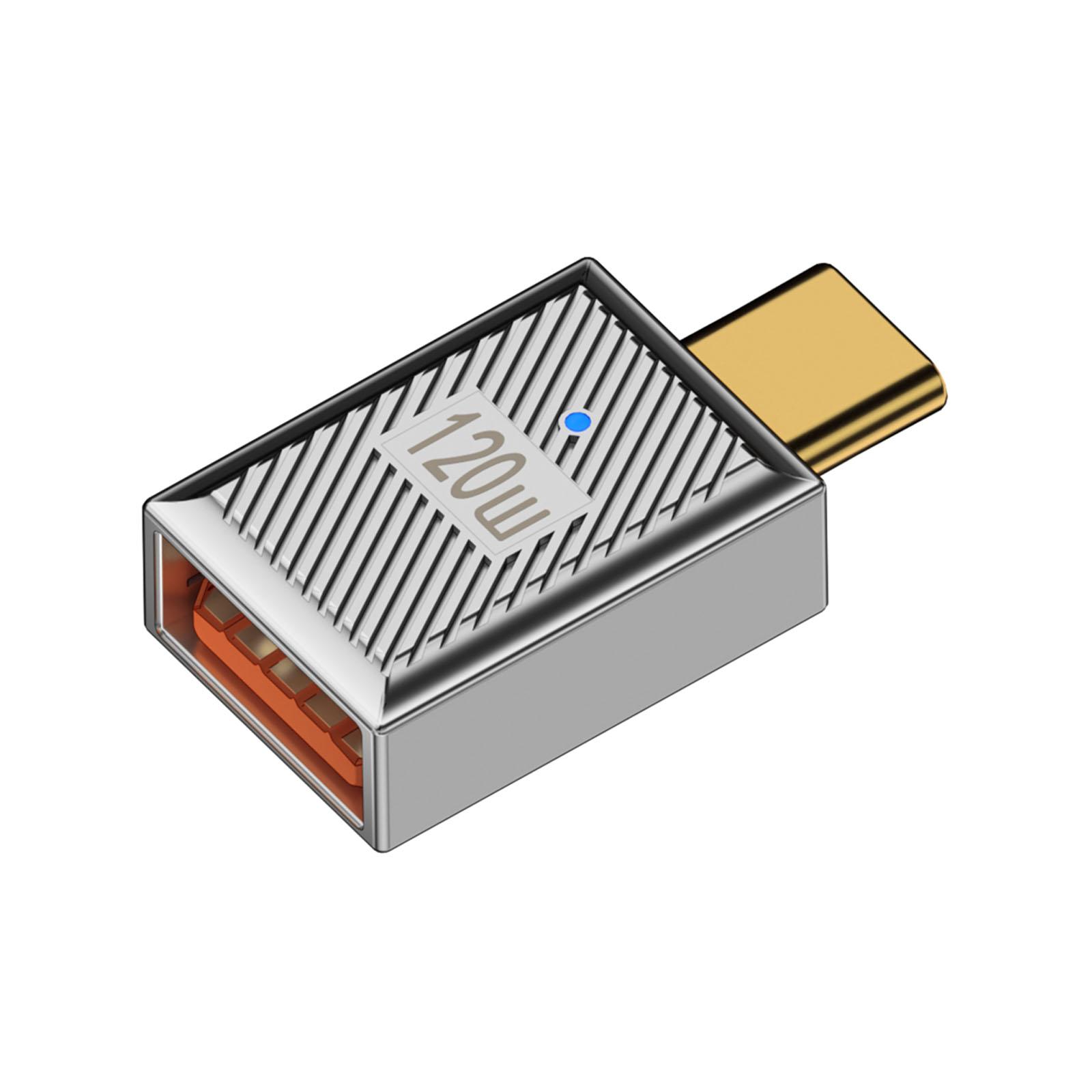 

USB to USB C Adapter Type C Male to USB 3.0 Female Converter USB Female Charging Adapter 10Gbps 120W 6A for Laptop Phone A