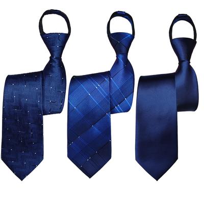 [NASEBEMU] Men's One-Touch Necktie, 3-Second Attachment, No Tying Required, Zipper Closure, Suitable for Entrance Ceremonies, Coming-of-Age