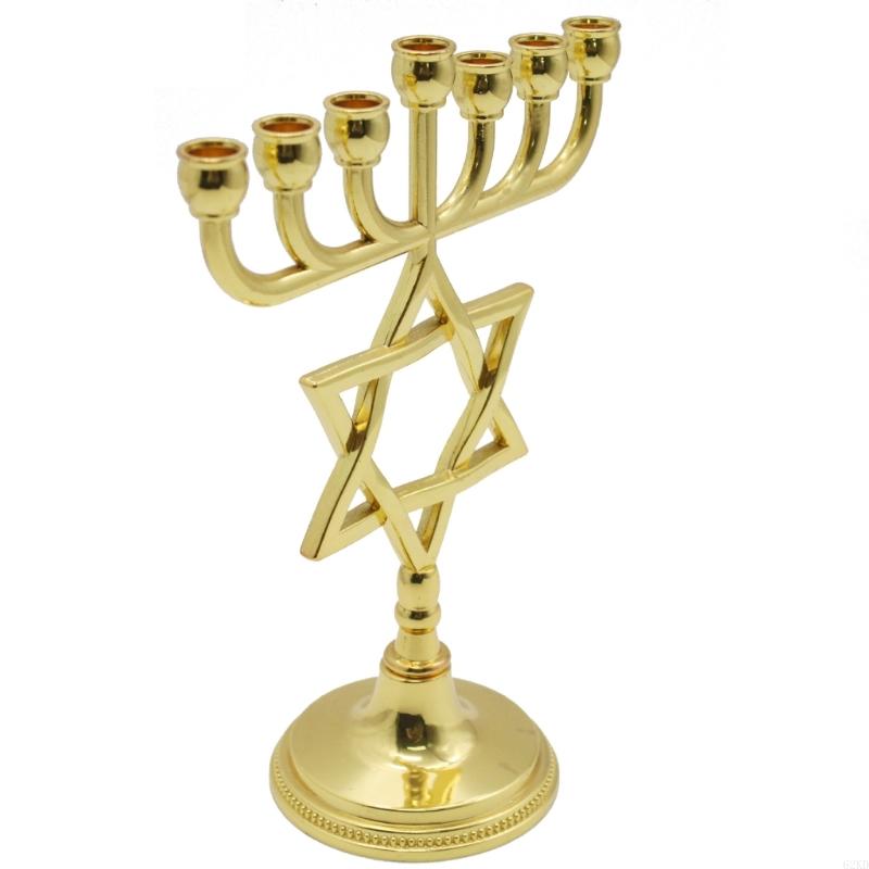 62KD Je Star Holder 7 Branch Metal Menorah Candelabra Je Home Decors