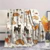 1PC Cute Dog Print Flannel Blanket, High Quality All Seasons, Home Decor, Warmth and Comfort, Perfect for Christmas Gifts