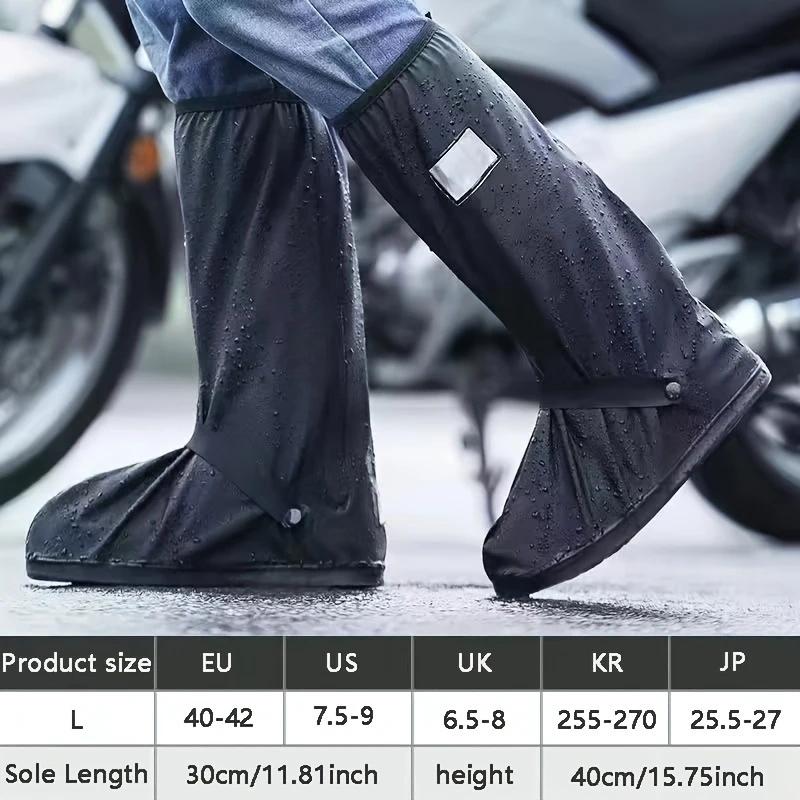 Men's and Women's High Tube Shoe Cover with Pressed Edge and Thickened Sole Wear Resistant and High Quality Rainproof Shoe Cover