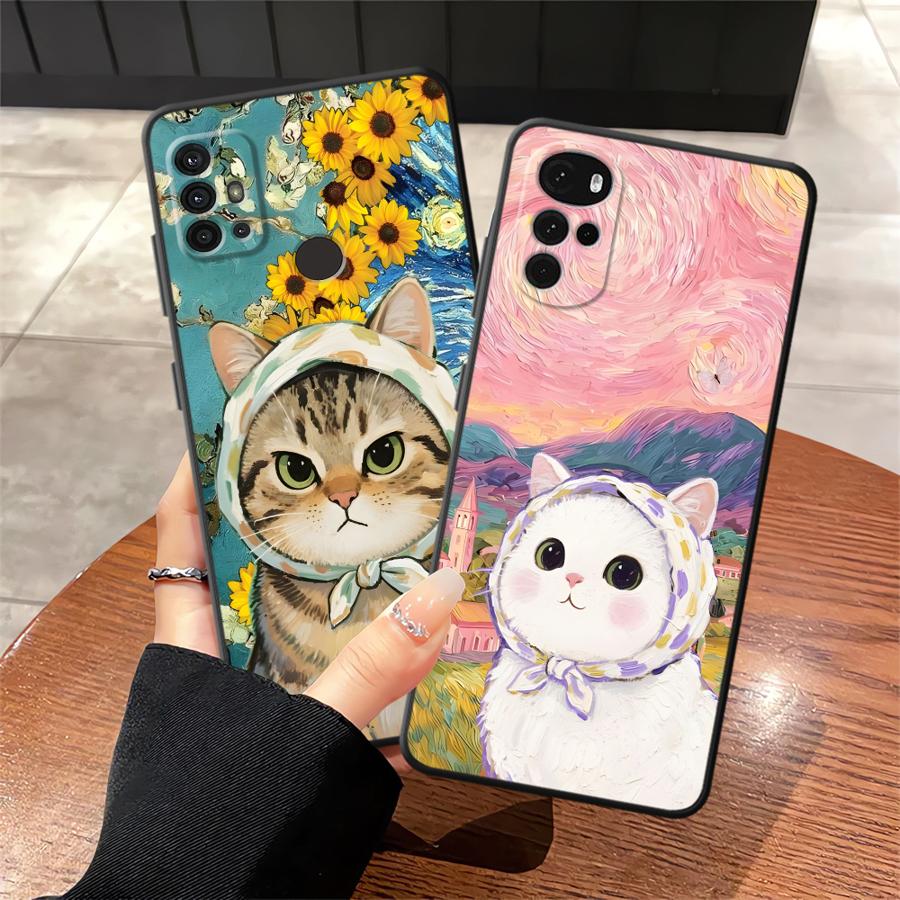 Cartoon Cute Cat Phone Cover Case for Motorola Moto G22 Edge40 G51 G73 G60s G50 Edge 20 Pro 30 Lite G53 G30 G52 G32 G71