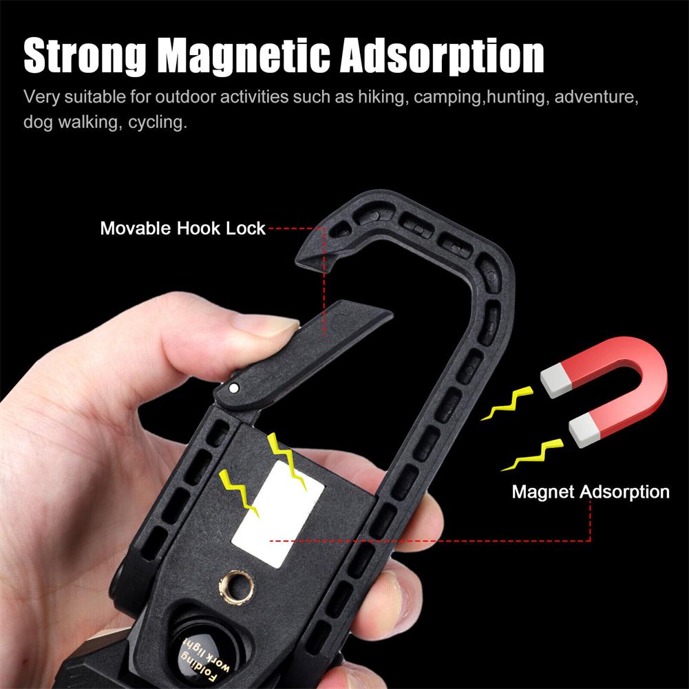 Cob Led Work Light 4 Brightness Adjustable High Brightness Usb Rechargeable Magnetic Camping Lamp Torch