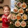 Builtin LED Christmas Ball Ornament Transparent Clear Acrylic Sphere  Office Celebration