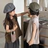 Jiaye 2026 Unisex Baby Summer Vest T-Shirt - Contrast Stitching, Loose Fit
