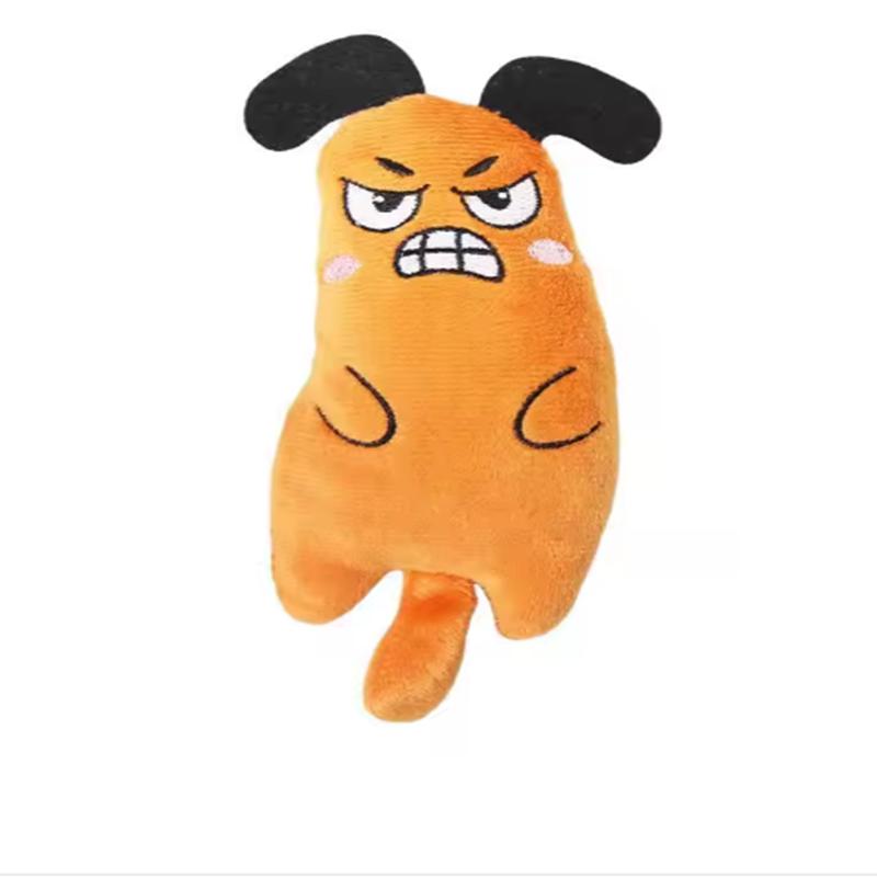 Funny Pet Plush Embroidery Catnip Toy Cat Expressive Mouse Toys Interactive Cat Toy Kitten Bite Resistance Toy Pet Accessories
