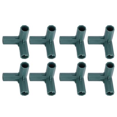8Pcs 3-Way Plant Support Connectors Plastic Garden Climbing Stake Joint Greenhouse Accessory