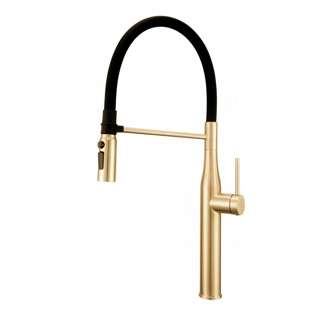 Grey Kitchen Faucet Pull Down Hot and Cold Rotation 304SUS Kitchen Sink Mixer Lead Free Magnetic Suction Sink Mixer