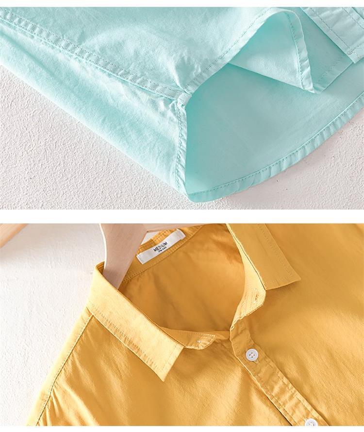 Men's Summer Loose-Fit Cotton Linen Shirt - Japanese Style, Casual Short Sleeve