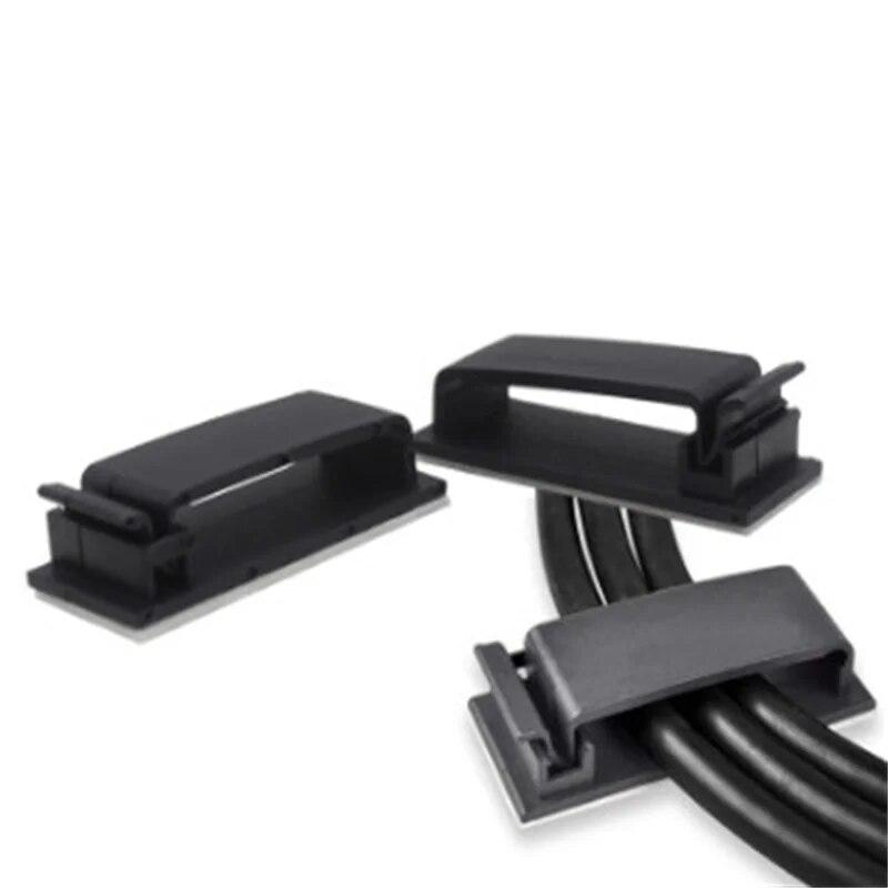 10PCS Cable Fixing Clip Cable Wire Sorting Buckle Chassis Organizer 19*47 Black And White Organizer