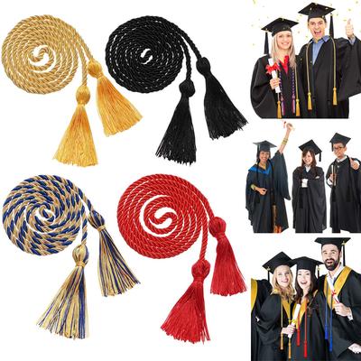 Accessoires Polyester Fournitures de Fête Cordons d'Honneur de Remise de Diplôme Fil Cordon d'Honneur Pompons Cordon Robe de Bachelier
