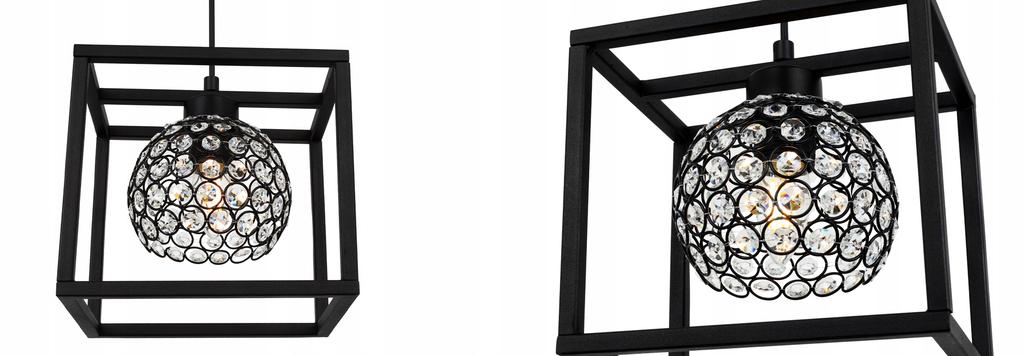 HANGING LAMP CAGE ELEGANT GLASS BALL