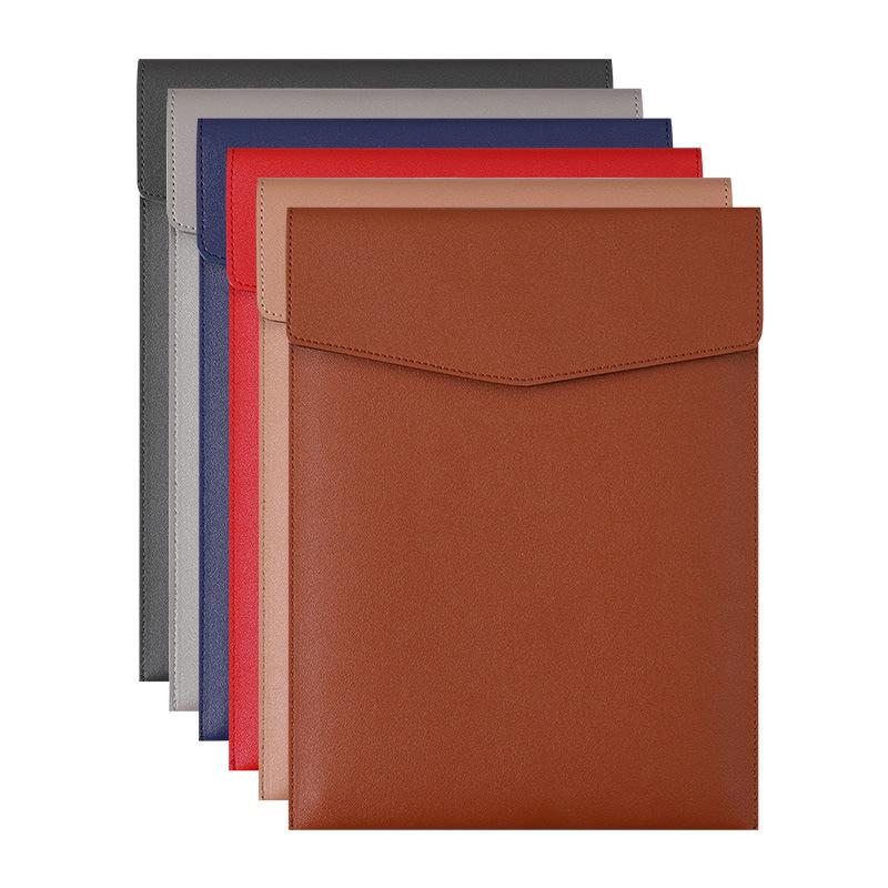 A4 Waterproof Leather Document Bag - Large Capacity Business Briefcase