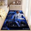 F1 Racing Area Rug, Carlos Sainz 55 Williams Racing Blue Car Suit Barcelona Print, Motorsport Fan Decor, Non-Slip Mat