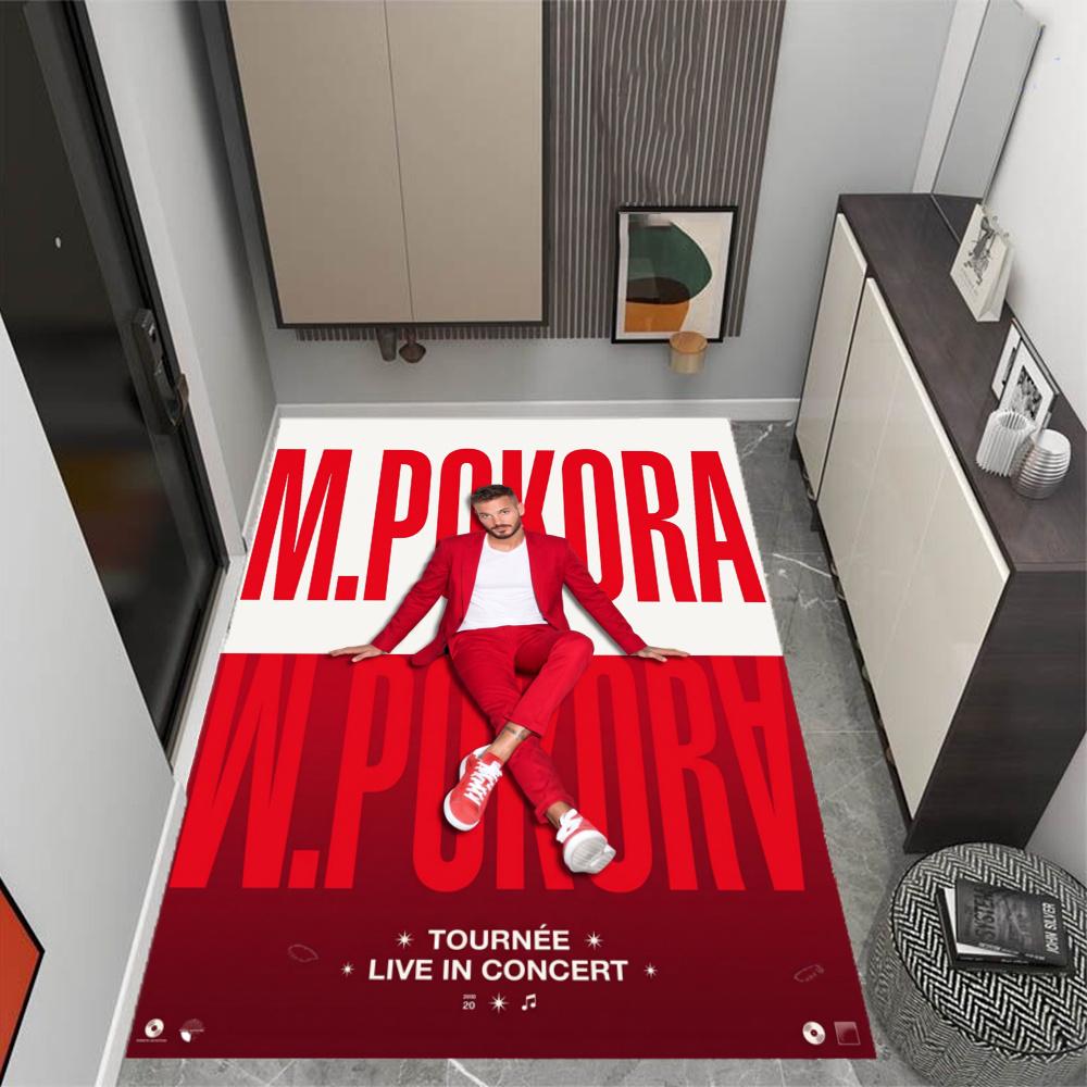 M Pokora Music Carpet Design For Entryway Dormitory Outdoor Dining Room Antislip Carpet Decorate Offices Luxury Gift For Birthday Christmas Wedding