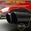 Dula Exhaust Pipe Car Tail Rear Throat Muffler Tip Stainless Steel Accessories