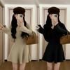 2026 French High-End Knit Dress: Women's Autumn/Winter Long-Sleeved, Petite Waist, Short Skirt Style