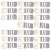 20pcs Cat Paw Furniture Leg Socks Double Thickened Knitting Chair Leg Floor Protectors for Office Home Dark Grey Stripe