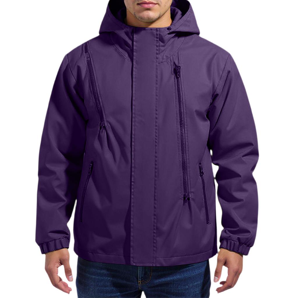 Men'S Loose Half Zipper Hooded Sweatshirt And Submachine Jacket