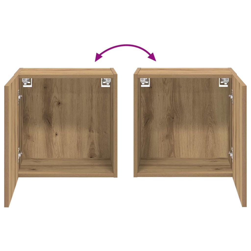 Wall Mounted TV Cabinet 40.5x30x40cm Artisan Oak Engineered Wood