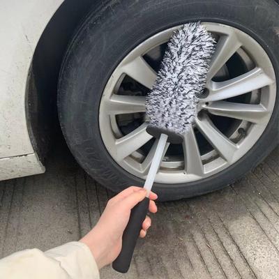 Car Wash Super Brush Microfiber Premium Wheels Brush Non-Slip Handle Easy To Cleaning Rims Spokes Wheel Barrel Car Accessories