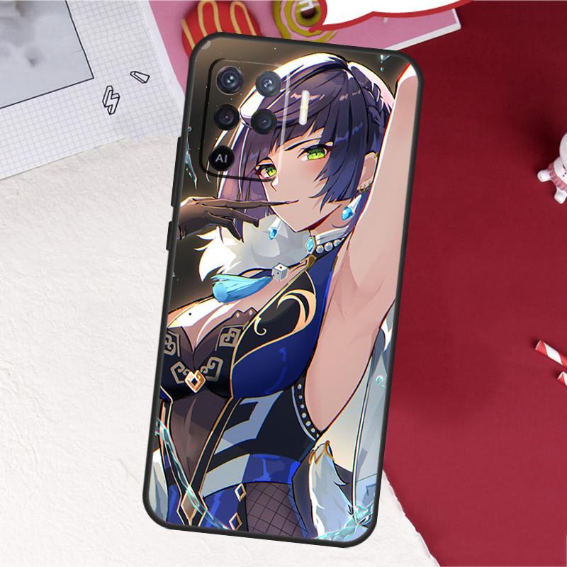 Yelan Genshin Impact Case For Oppo A16 A96 A76 A17 A18 A60 A80 A40 A38 A58 A78 A98 A94 A74 A54 A15 A57 A77 A5 Pro