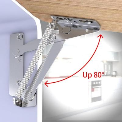2Pcs/Set Folding Sofa Bed Spring Hinge 10KG 80 Degree Cabinet Door Lift Up Stay Flap Top Support Hinges Furniture Hardware