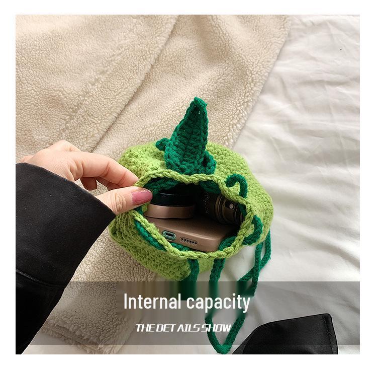 Ręcznie robiona brzydka pomarańczowa wełniana torba na ramię na szydełku - urocza listonoszka dla kobiet