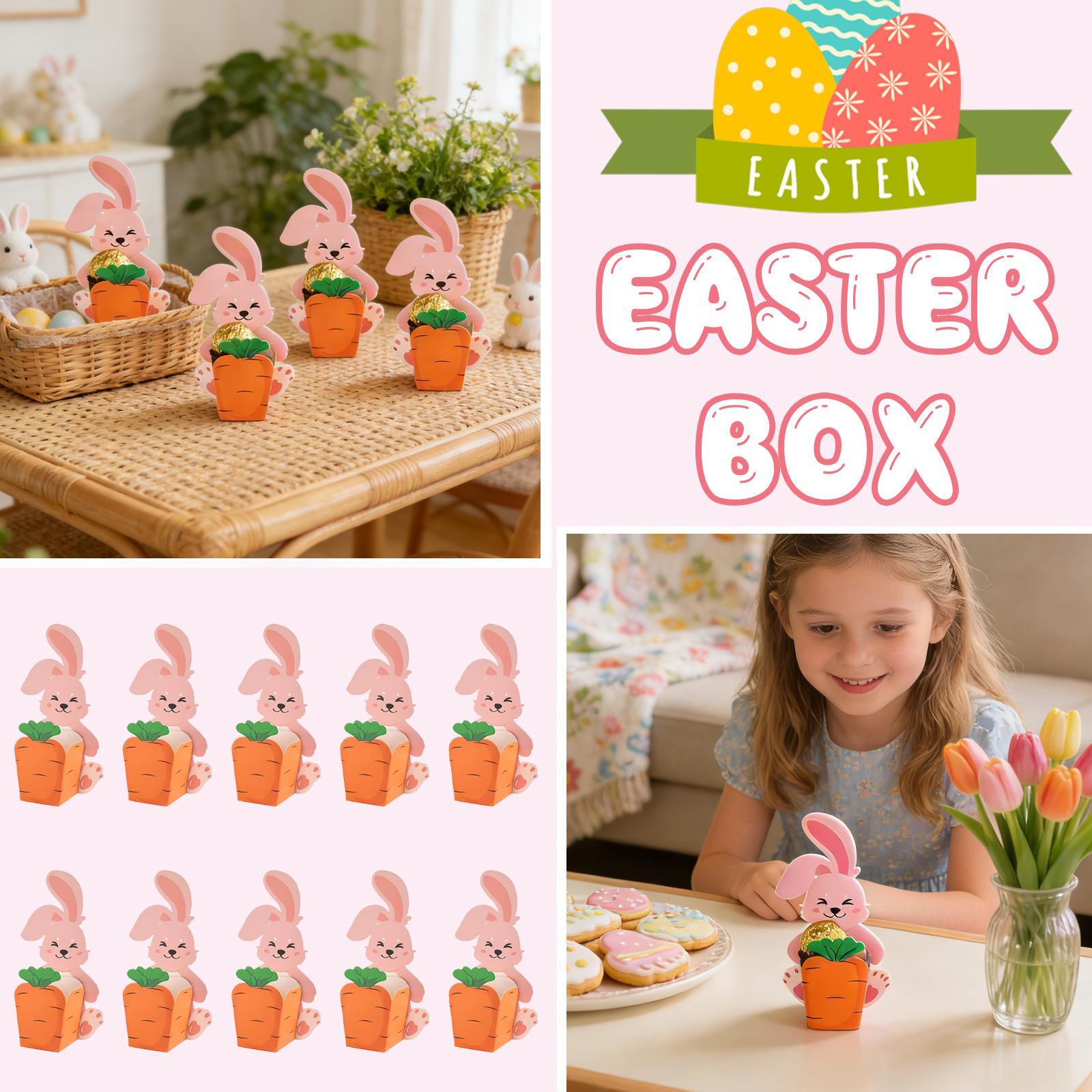 

10pc Carrot Greeting Cards, Candy Bags, Easter Party Souvenirs, School Classroom Gift Exchange One Size