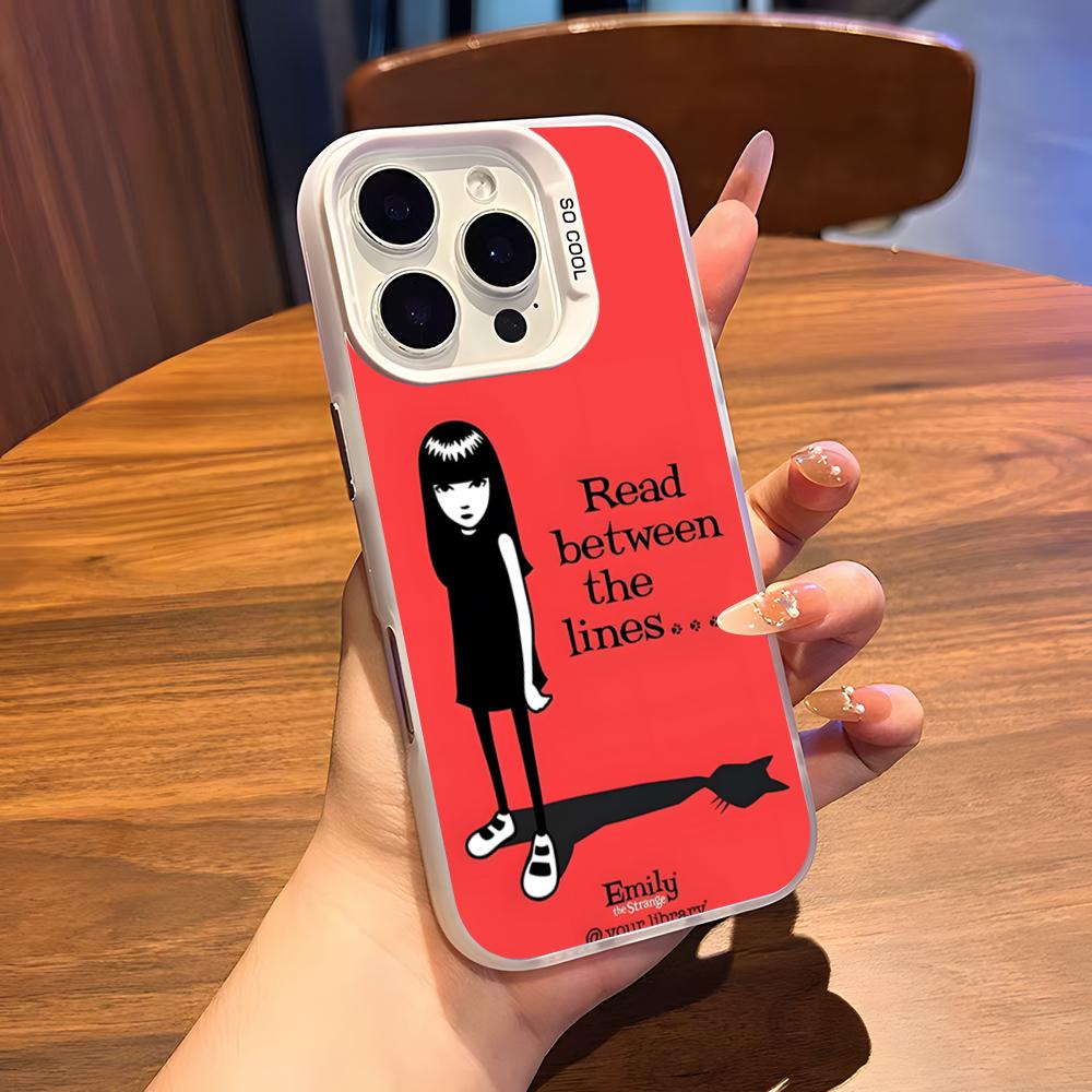 Comic Book E-Emily The S-Strange Phone Case For IPhone 17 Air 16 15 14 Plus 13 12 11 Pro 7 8 XS Max XR Silver White Bumper Case