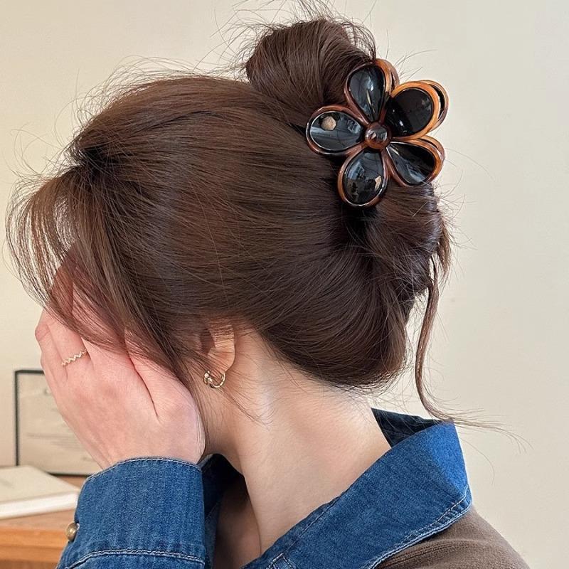 Retro Flower Clips High-end Shark Clips Half-tied Hair Clips Frellia Hair Clips Ponytail Clips