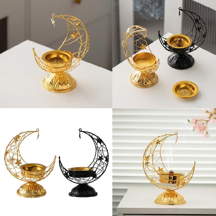 Chic Metal Craft for Home Delicate Censer Holder Metal Censer