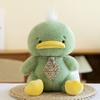 Plush Duck Toy Kids Adults Soft Stuffed Animal With Bowknot Decorative Pillow Home Ornament