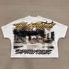 Hot Y2K Vintage Retro Classic Graphic Printed Loose Short Sleeve Harajuku Gothic Casual Oversized Cotton T-Shirt Men Women Streetwear Summer New Tee