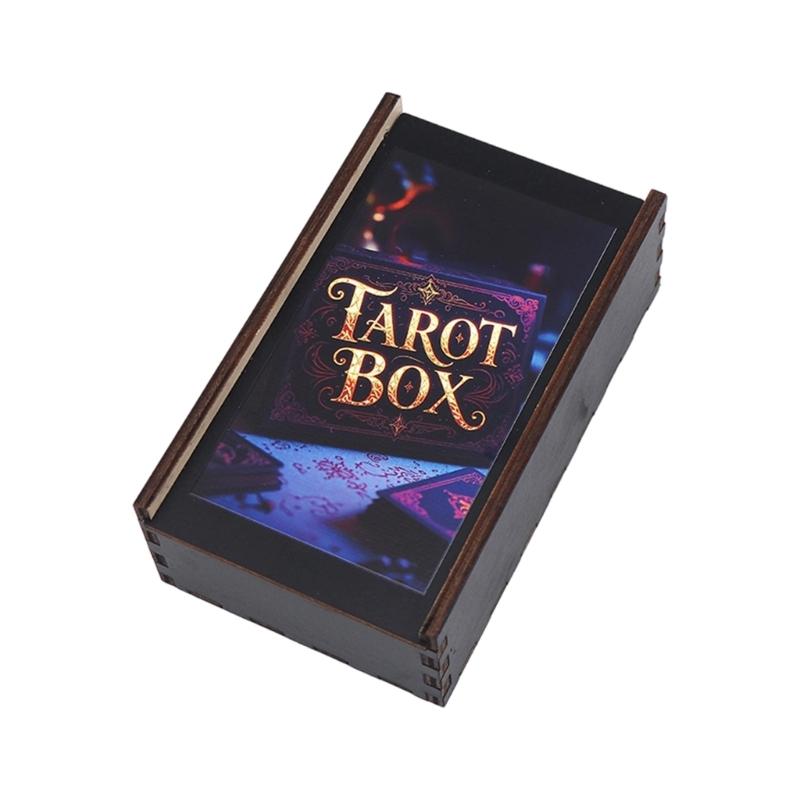 Rechteckige Holzkarte Box Spielkarten Tarots Behälter Schmuck Aufbewahrungskoffer Verpackung Poker Spiel Leere Poker Karten Aufbewahrungskoffer