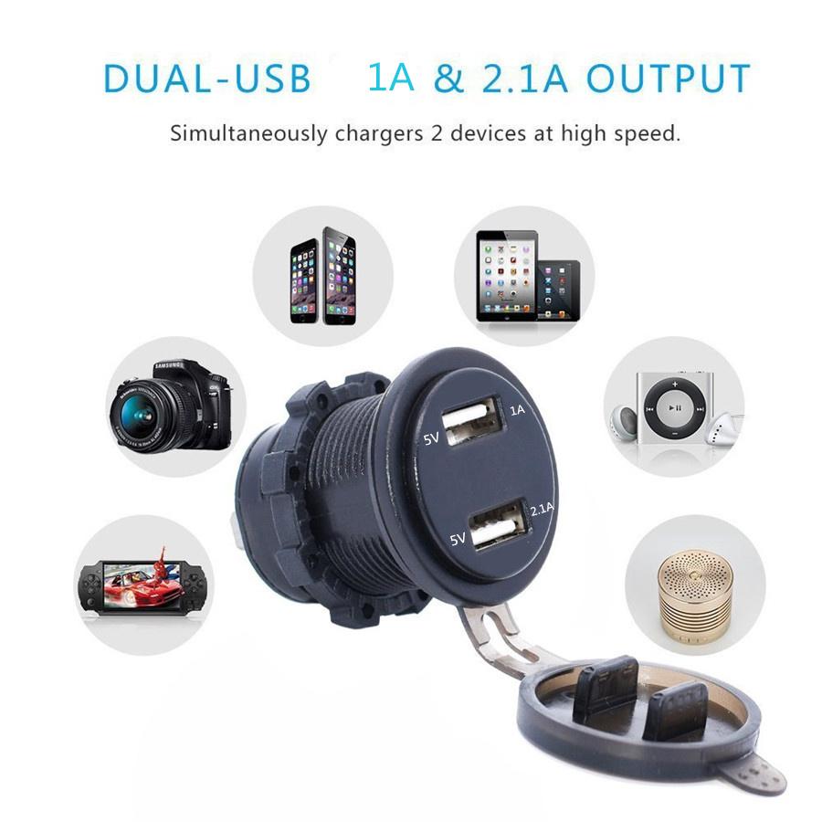 

Новый автомобиль мотоцикл двойной USB зарядное устройство розетка 3.1A зеленый светодиодный вольтметр