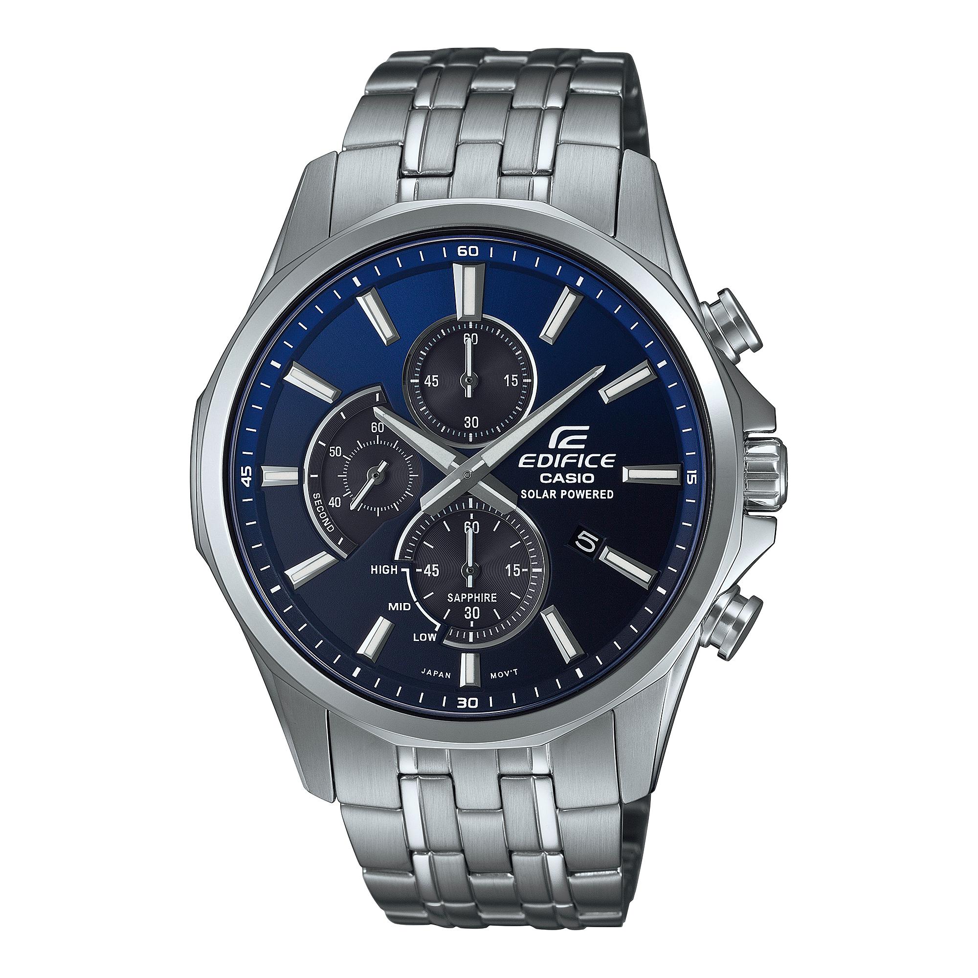 

Casio Men s Stainless Steel 100M Water Resistant Analog Quartz Watch EFB-670SBD-2AV синий