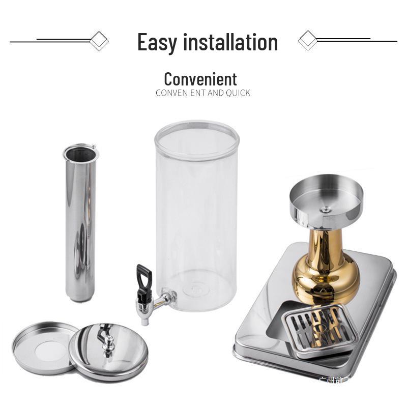 Commercial Beverage Dispenser with Faucet: Double/Single Head Juice Kettle for Hot Pot, Sesame Oil, Vinegar, Soy Sauce - Self-Service Model