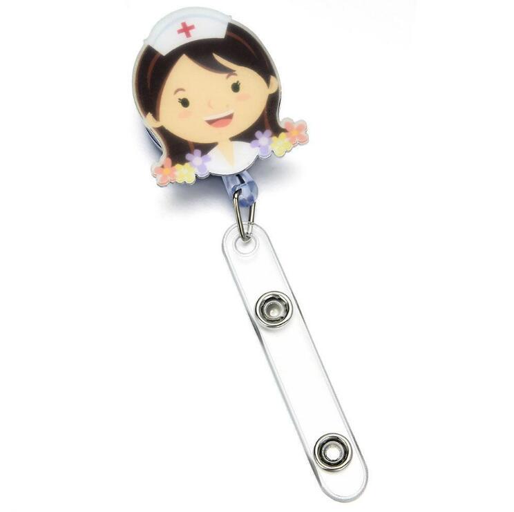 Retractable Badge Reel Nurse Exhibition ID Name Card Holder Office Supplies