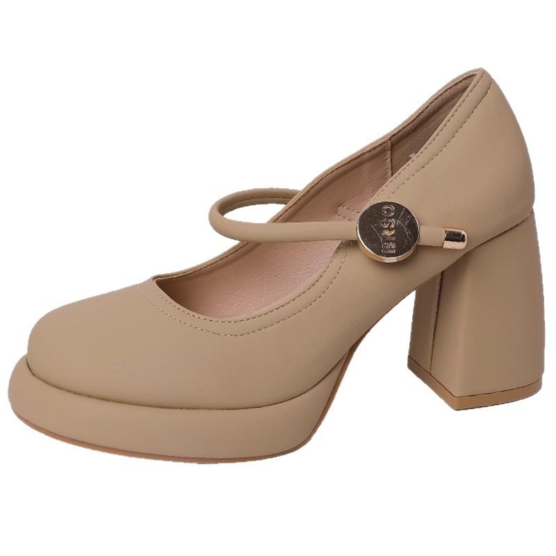 Temperament women Mary Jane single shoes spring new versatile not tired feet word high heels