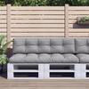 VidaXL Pallet Cushions Set of 2 Grey Fabric 360822