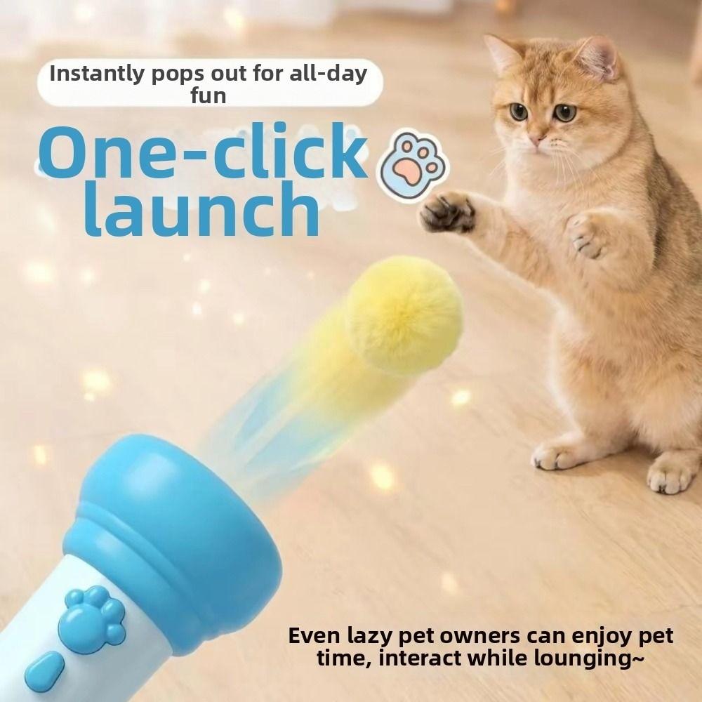 with Retractable Rope Electric Cat Teaser Wand Cat Teaser Launcher Toy Multi Cat Households
