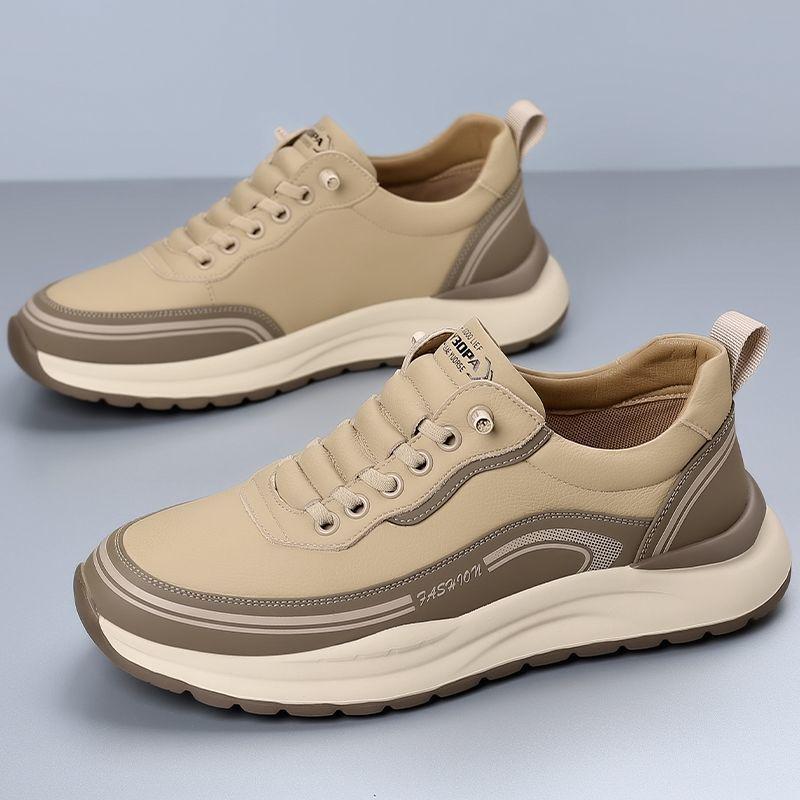Men's Lightweight Breathable Dad Shoes - Soft Sole Casual Running Sneakers for Spring/Autumn 2025