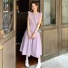 Design Sense Small Flying Sleeve Dress Summer Women's Chic Beautiful Seaside Vacation French Waist Reducing Age Medium and Long Skirt