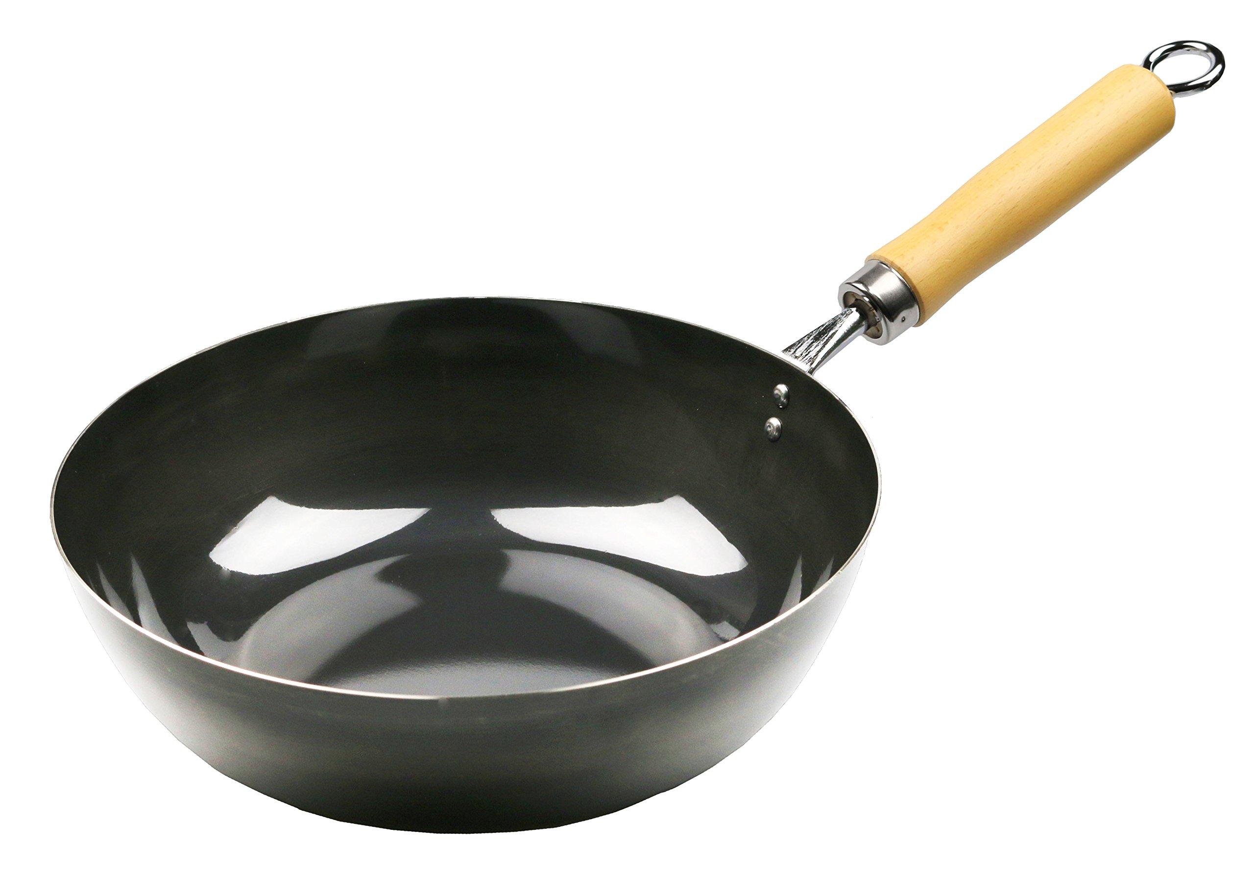

Pearl Metal Tsubamesanjo Iron Pot 24cm IH Compatible Deep Frying Pan The Iron Black Stir-Fry HB-2404