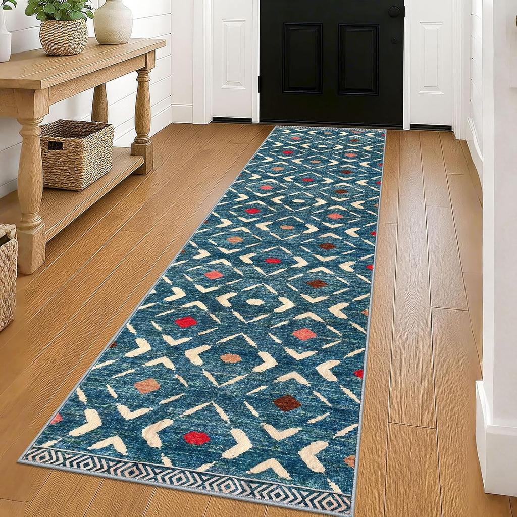 Runner Rug for Hallway Carpet Non-slip Floor Mats Soft Machine Washable Carpets Geometric Bohemian Corridor Home Decor Rugs