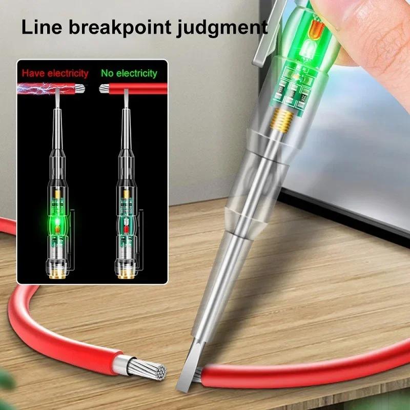 1/2/3pcs Intelligent Voltage Tester Pen 24/70-250V Induction Power Detector Pen Electric Indicator Screwdriver Indicator Tools