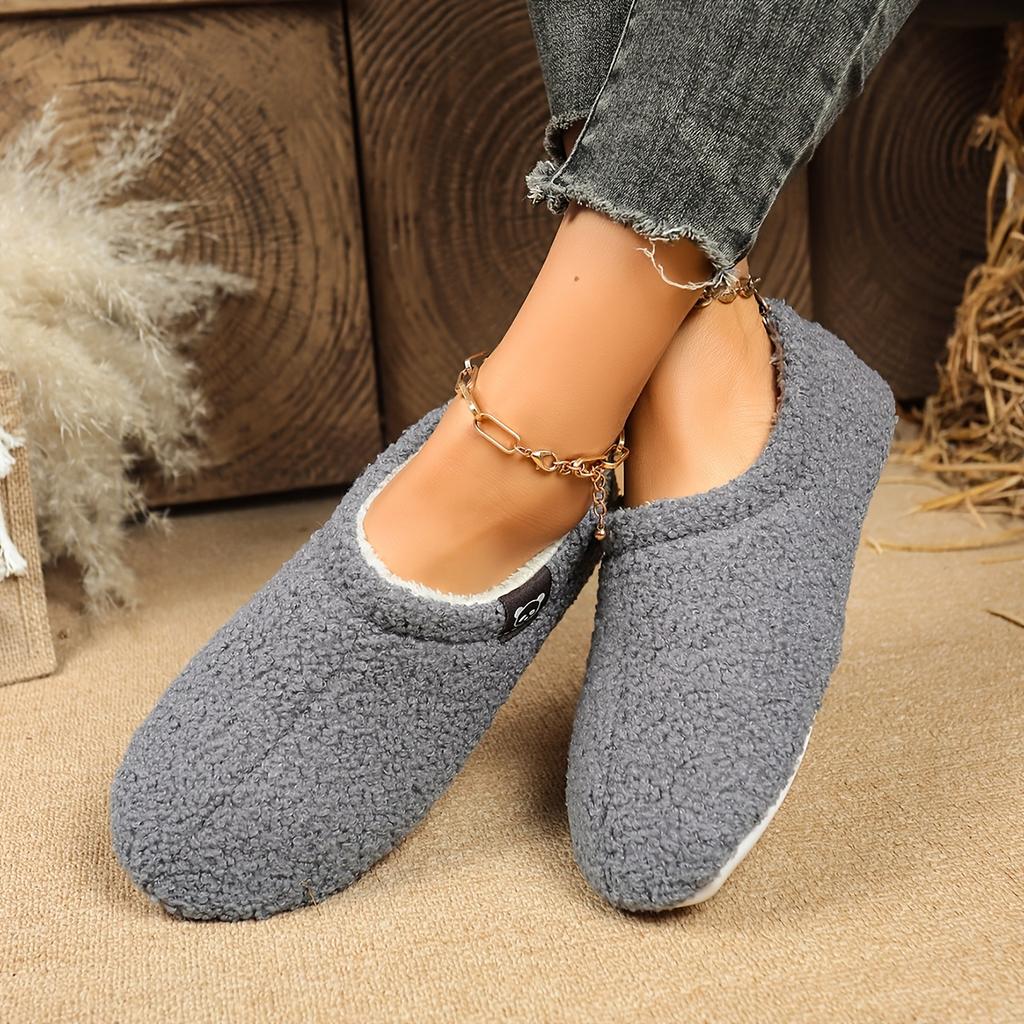 Plush Teddy Bear Slippers, Non Slip Sole, Comfortable and Warm Casual Shoes for All Seasons, Men's and Women's Home Slippers
