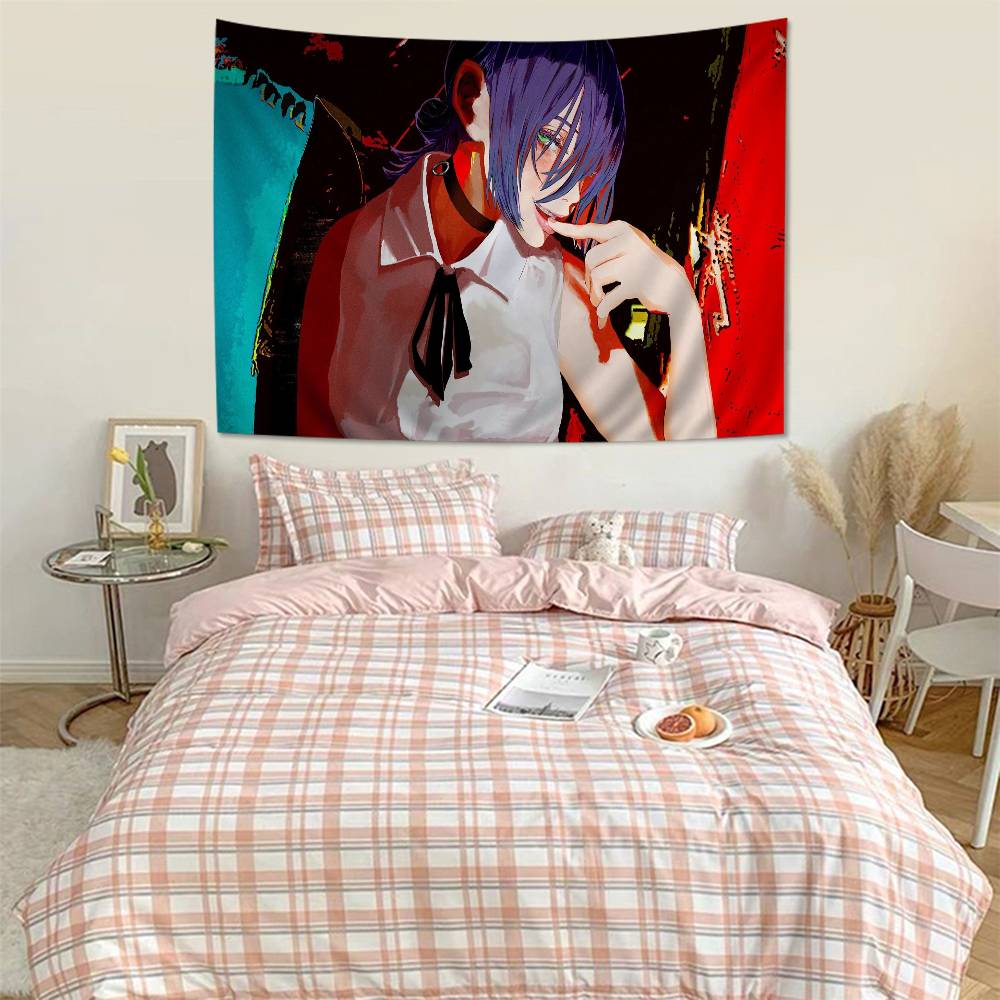 Chainsaw Man The Movie Reze Arc Colorful Tapestry Wall Hanging Cheap Hippie Wall Hanging Bohemian Wall Tapestries Mandala
